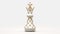 White Chess Piece With Crown: Photorealistic Renderings And Delicate Constructions