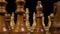 White Chess Pieces in Background, Movement to Right