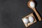 White chicken eggs, black background with copy space. Food and products containing vitamins, proteins, amino acids, choline,