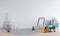 White child room interior for mockup, 3D rendering