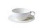 White china porcelan cup and sauser set isolated