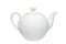 White china teapot.