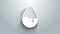 White Chocolate egg icon isolated on grey background. 4K Video motion graphic animation