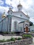 White Christian church front view