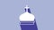 White Christian church tower icon isolated on purple background. Religion of church. 4K Video motion graphic animation