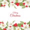 White Christmas rose holly berry mistletoe garland