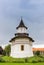 White church of the Brancoveanu Monastery in Sambata de Sus