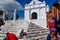 White church near the market, Chichicastenango, Guatemala