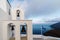 White Church on the romantic Greek island of Santorini. Beautiful city views