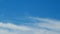 White cirrus cloud or cirrostratus cloudscape. Sky only wide panorama. Time lapse.