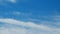 White cirrus cloud or cirrostratus cloudscape. Sky only wide panorama. Time lapse.