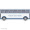 White city bus vector isolated icon, tourist bus, commercial bus