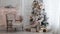 White classic Christmas and new year interior