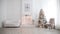 White classic Christmas and New Year interior