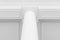 White classic portico with a pillar. Abstract exterior fragment