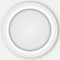 White Clean Dining Plate Isolated on Checker Background. Vector Illustration