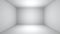 White clean empty room space 3D rendering