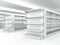 White clean shelves