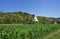 White cliffs and agricutural fields in the Seine valley