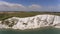 White cliffs of English Channel shore .