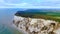 White cliffs at the English coast - aerial view