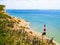 White cliffs and lighthouse Beachy Head