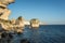White cliffs, stacks and Mediterranean at Bonifacio in Corsica