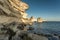 White cliffs, stacks and Mediterranean at Bonifacio in Corsica