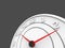 White clock with red dials - time passing concept