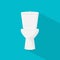 White closed toilet bowl icon