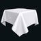 White cloth on the object or table.