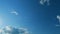 White Cloud With Blue Sky Background. Beauty Clear Cloudy In Sunshine Calm Bright Winter Air. Timelapse.
