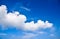 White cloud in the blue sky - beautiful nature background