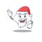 White cloud Santa cartoon character with cute ok finger