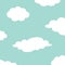White cloud set on the sky. Fluffy clouds. Cute cartoon cloudscape. Cloudy weather sign symbols. Flat design Decoration element. B