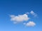 White clouds in a blue Australian sky.