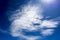 White clouds in a blue sky on a late autumn Australian day.