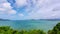 White Clouds move in the Clear blue Sky over sea Time lapse White cloud swim and change shape. Puffy fluffy soft clouds Cloudscape