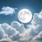 White Clouds Veil the Moon\\\'s Glow