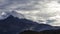 White cloudscape mountain landscape