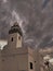 White Coastline Mosque and Dark Cloudly, Jeddah Cornish Coastline, Jeddah, Saudi Arabia