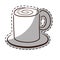 White coffe cuppa with saucer icon