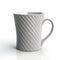 White Coffee Mug: Dramatic Diagonals, Texture-rich 3d Model