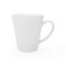 White coffee mug on isolated background with clipping path. Blank ceramic cup for design or montage