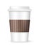 White coffee to go cup