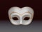 White colombina mask 3d realistic vector icon