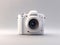 white color 3d render camera with gradient color background