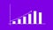White color business growth animation on purple background