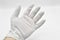 White colored surgery or protective latex gloves. Medical, hygiene.