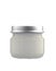 White Colorless Baby Puree, Jam or other Food in Small Glass Jar Isolated on White.